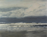 zeegezicht Ameland, olieverf op linnen, 80x100cm, 2001