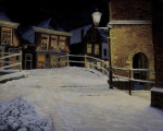 avondwandeling, olieverf op linnen, 80x100cm, 2001